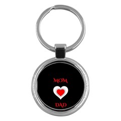 Mom And Dad, Father, Feeling, I Love You, Love Key Chain (round) by nateshop