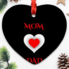 Mom And Dad, Father, Feeling, I Love You, Love Ornament (heart) by nateshop