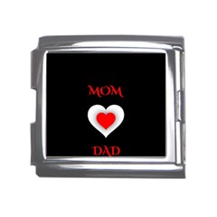 Mom And Dad, Father, Feeling, I Love You, Love Mega Link Italian Charm (18mm) by nateshop