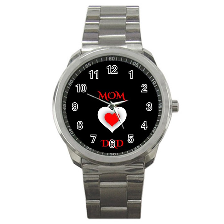 Mom And Dad, Father, Feeling, I Love You, Love Sport Metal Watch