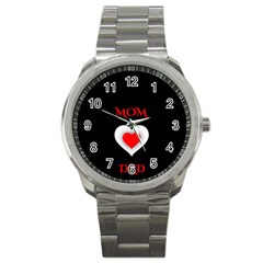 Mom And Dad, Father, Feeling, I Love You, Love Sport Metal Watch by nateshop