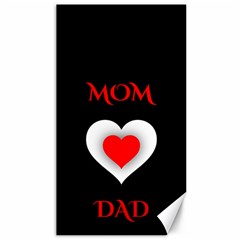 Mom And Dad, Father, Feeling, I Love You, Love Canvas 40  X 72  by nateshop