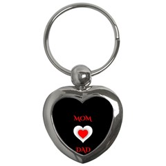 Mom And Dad, Father, Feeling, I Love You, Love Key Chain (heart) by nateshop