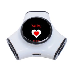 Mom And Dad, Father, Feeling, I Love You, Love 3-port Usb Hub by nateshop