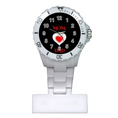 Mom And Dad, Father, Feeling, I Love You, Love Plastic Nurses Watch by nateshop