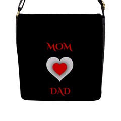 Mom And Dad, Father, Feeling, I Love You, Love Flap Closure Messenger Bag (l) by nateshop