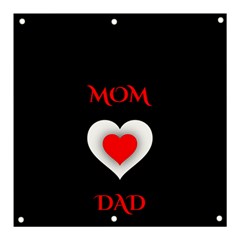 Mom And Dad, Father, Feeling, I Love You, Love Banner And Sign 3  X 3  by nateshop