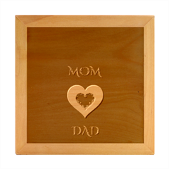 Mom And Dad, Father, Feeling, I Love You, Love Wood Photo Frame Cube by nateshop