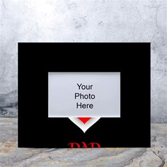 Mom And Dad, Father, Feeling, I Love You, Love White Tabletop Photo Frame 4 x6  by nateshop