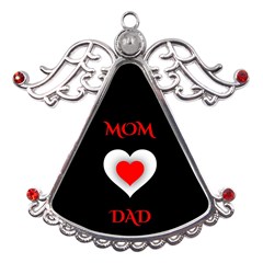 Mom And Dad, Father, Feeling, I Love You, Love Metal Angel With Crystal Ornament by nateshop