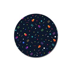 Abstract Minimalism Digital Art, Magnet 3  (round) by nateshop