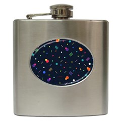 Abstract Minimalism Digital Art, Hip Flask (6 Oz) by nateshop