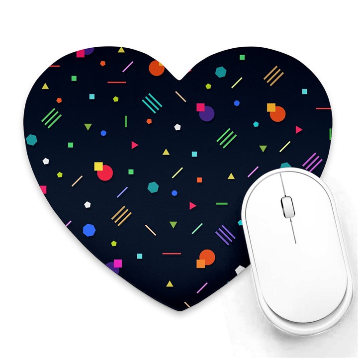 Abstract Minimalism Digital Art, Heart Mousepad