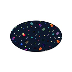 Abstract Minimalism Digital Art, Sticker Oval (100 Pack) by nateshop