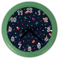 Abstract Minimalism Digital Art, Color Wall Clock by nateshop