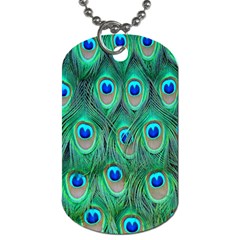 Feather, Bird, Pattern, Peacock, Texture Dog Tag (one Side) by nateshop