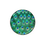 Feather, Bird, Pattern, Peacock, Texture Hat Clip Ball Marker (4 pack) Front