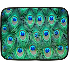 Feather, Bird, Pattern, Peacock, Texture Fleece Blanket (mini) by nateshop