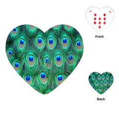 Feather, Bird, Pattern, Peacock, Texture Playing Cards Single Design (heart) by nateshop