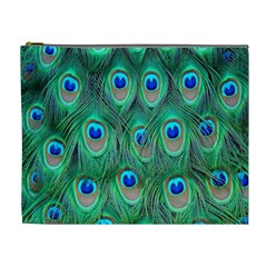 Feather, Bird, Pattern, Peacock, Texture Cosmetic Bag (xl) by nateshop