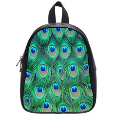 Feather, Bird, Pattern, Peacock, Texture School Bag (small) by nateshop