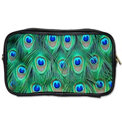 Feather, Bird, Pattern, Peacock, Texture Toiletries Bag (one Side) by nateshop