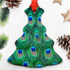 Feather, Bird, Pattern, Peacock, Texture Christmas Tree Ornament (two Sides) by nateshop