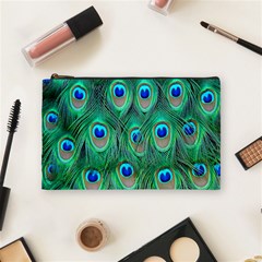 Feather, Bird, Pattern, Peacock, Texture Cosmetic Bag (medium) by nateshop