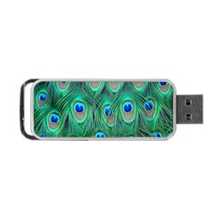 Feather, Bird, Pattern, Peacock, Texture Portable Usb Flash (one Side) by nateshop