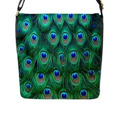 Feather, Bird, Pattern, Peacock, Texture Flap Closure Messenger Bag (l) by nateshop