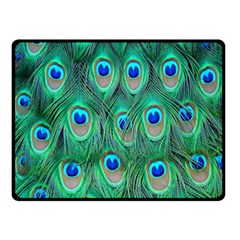 Feather, Bird, Pattern, Peacock, Texture Two Sides Fleece Blanket (small) by nateshop