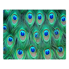 Feather, Bird, Pattern, Peacock, Texture Two Sides Premium Plush Fleece Blanket (large)