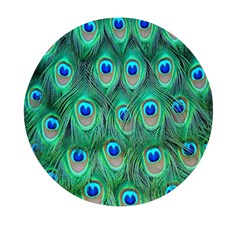 Feather, Bird, Pattern, Peacock, Texture Mini Round Pill Box by nateshop