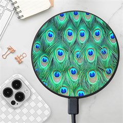 Feather, Bird, Pattern, Peacock, Texture Wireless Fast Charger(black) by nateshop