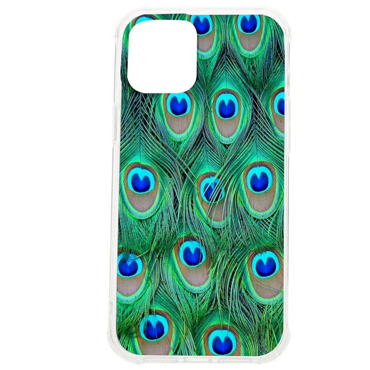 Feather, Bird, Pattern, Peacock, Texture iPhone 12 Pro max TPU UV Print Case