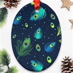 Feather, Bird, Pattern, Oval Ornament (Two Sides) Front