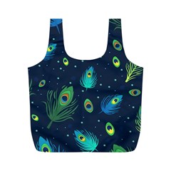 Feather, Bird, Pattern, Full Print Recycle Bag (m) by nateshop