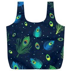 Feather, Bird, Pattern, Full Print Recycle Bag (xl) by nateshop