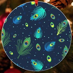 Feather, Bird, Pattern, Uv Print Acrylic Ornament Round by nateshop