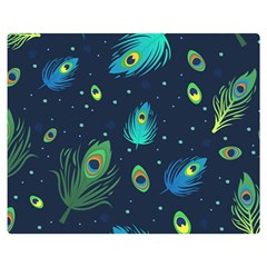 Feather, Bird, Pattern, Premium Plush Fleece Blanket (medium) by nateshop