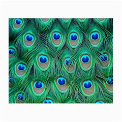 Peacock Feathers, Bonito, Bird, Blue, Colorful, Feathers Small Glasses Cloth by nateshop