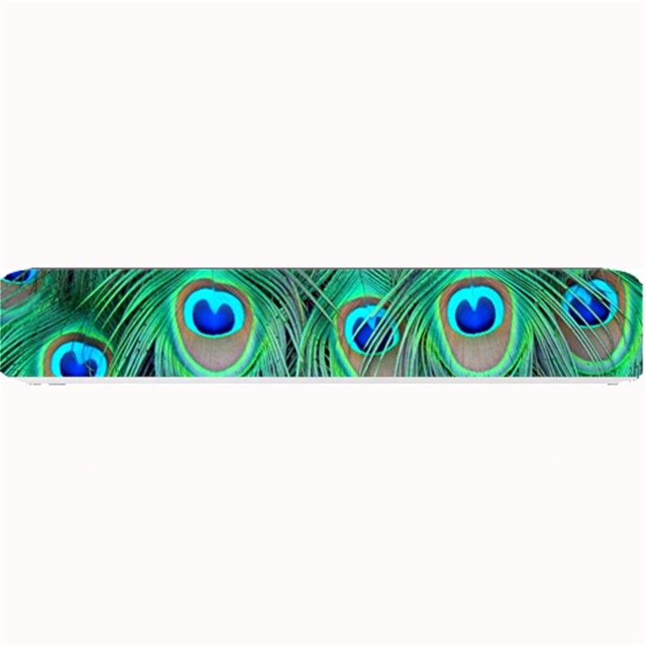 Peacock Feathers, Bonito, Bird, Blue, Colorful, Feathers Small Bar Mat