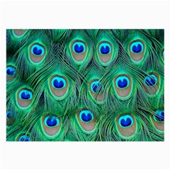 Peacock Feathers, Bonito, Bird, Blue, Colorful, Feathers Large Glasses Cloth by nateshop