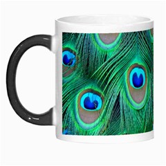 Peacock Feathers, Bonito, Bird, Blue, Colorful, Feathers Morph Mug