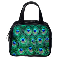 Peacock Feathers, Bonito, Bird, Blue, Colorful, Feathers Classic Handbag (one Side)