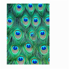 Peacock Feathers, Bonito, Bird, Blue, Colorful, Feathers Large Garden Flag (two Sides) by nateshop