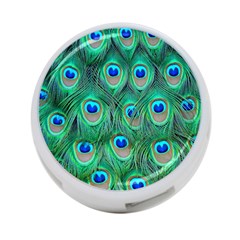 Peacock Feathers, Bonito, Bird, Blue, Colorful, Feathers 4-port Usb Hub (one Side)