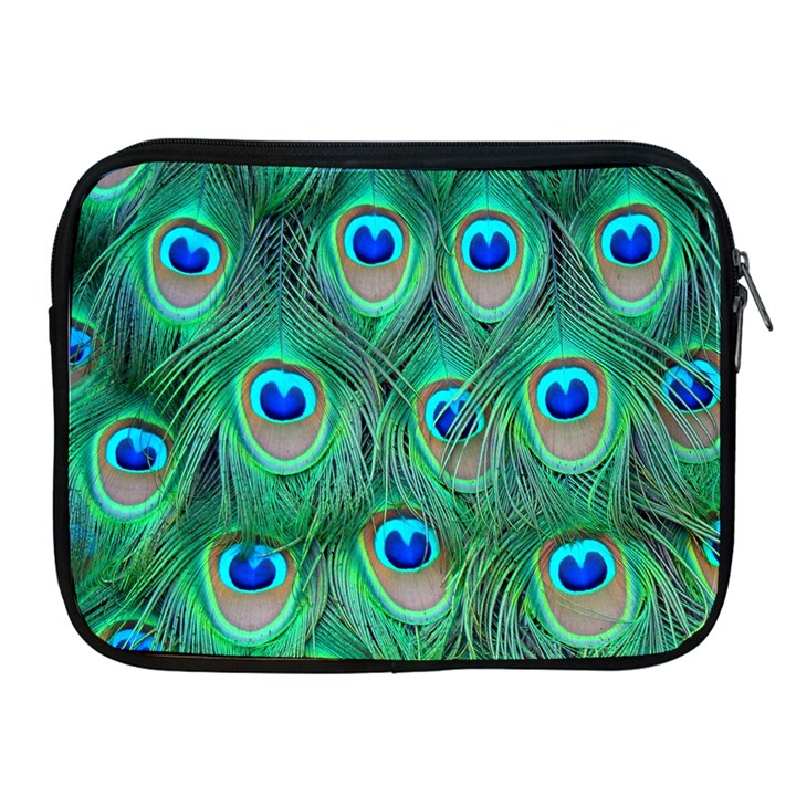 Peacock Feathers, Bonito, Bird, Blue, Colorful, Feathers Apple iPad 2/3/4 Zipper Cases