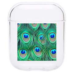 Peacock Feathers, Bonito, Bird, Blue, Colorful, Feathers Hard Pc Airpods 1/2 Case by nateshop