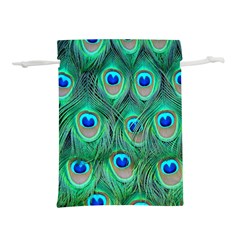 Peacock Feathers, Bonito, Bird, Blue, Colorful, Feathers Lightweight Drawstring Pouch (s) by nateshop